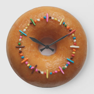 Redondo Grande Reloj de rociadores de donut glaseados