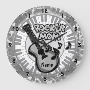 Redondo Grande Reloj de Rocker Mom