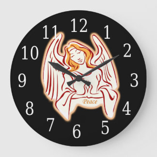 Redondo Grande Reloj de Ronda de Angel de Paz