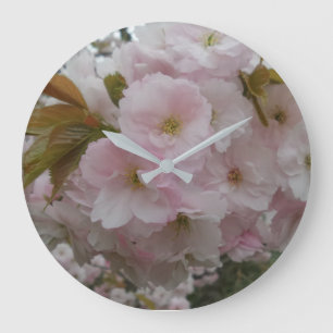 Redondo Grande Reloj de rosado de primavera