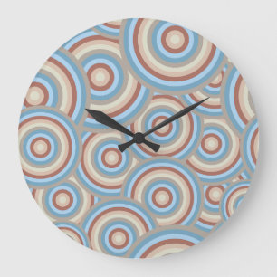 Redondo Grande Reloj de rotación retro
