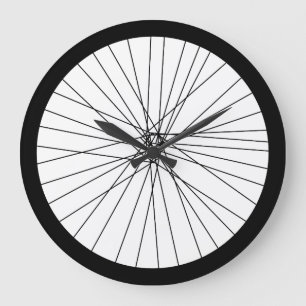 Redondo Grande Reloj de rueda de bicicleta (gráfico impreso en 2D