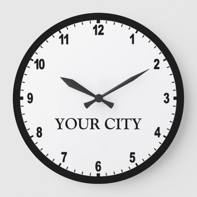 Redondo Grande Reloj de sala de noticias (Anverso)