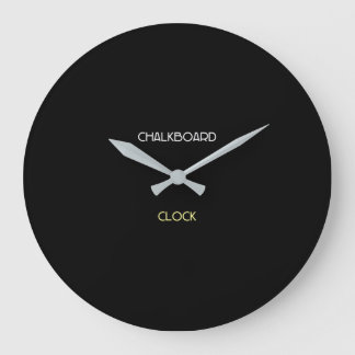 Redondo Grande Reloj de salón de clases de cartón acrílico negro