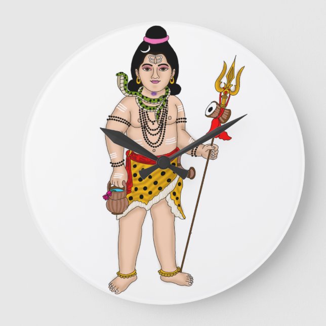 Redondo Grande Reloj de Shiva Niño (Anverso)