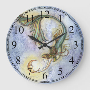 Redondo Grande Reloj de Sirena de Luna de Mar Profundo por Molly