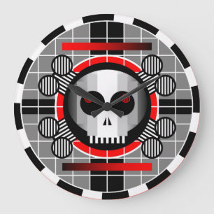 Redondo Grande Reloj de Skull TV