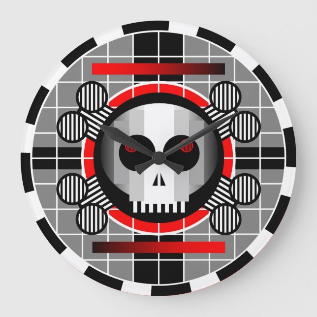 Redondo Grande Reloj de Skull TV (Anverso)