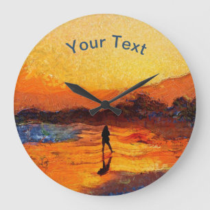 Redondo Grande Reloj de sol en la playa de Personalizable
