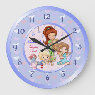 Redondo Grande Reloj de soplo de los amigos de Sleepover - Person