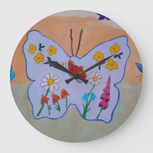 Redondo Grande Reloj de sueño de mariposa