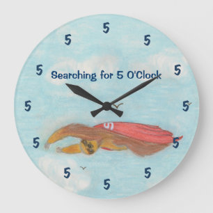 Redondo Grande Reloj de supersloga del Personalizado
