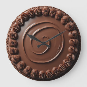 Redondo Grande reloj de tarta de chocolate