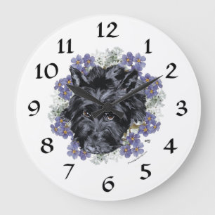 Redondo Grande Reloj de Terrier Escocés