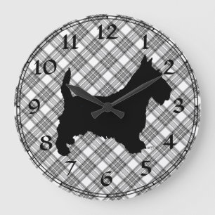 Redondo Grande Reloj de Terrier Escocés