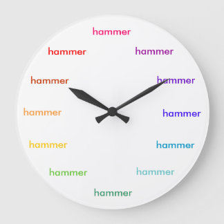Redondo Grande Reloj de tiempo de martillo