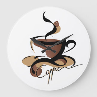 Redondo Grande reloj de tiempo del café