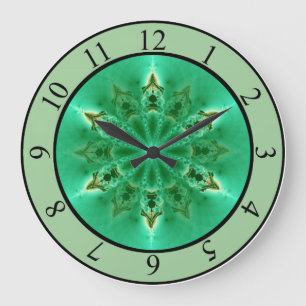 REDONDO GRANDE RELOJ DE TIEMPO DEL FRACTAL. DISEÑO FLORAL DE LA
