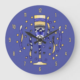 Redondo Grande Reloj de tostadas de Año Nuevo