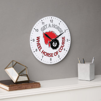 Redondo Grande Reloj de tractor de jardín estilo vintage Wheel Ho