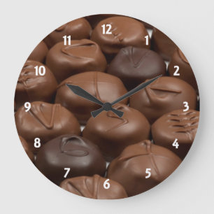 Redondo Grande Reloj de trufa de chocolate