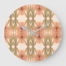 Redondo Grande Reloj De Tulipán Con Flor Diseñado Con Verde Y Cor