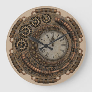 Redondo Grande reloj de vapor