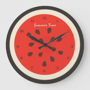 Redondo Grande Reloj de verano de la sandía