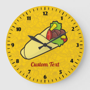 Redondo Grande Reloj de Wrap de Sandwich de Tortilla