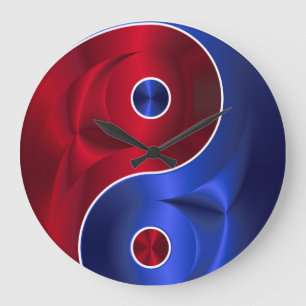 REDONDO GRANDE RELOJ DE YIN YANG