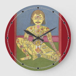 Redondo Grande Reloj de yoga de energía