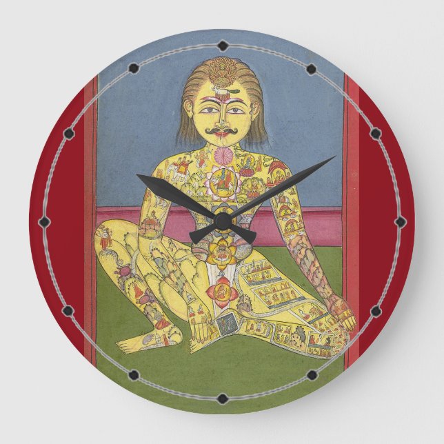 Redondo Grande Reloj de yoga de energía (Anverso)
