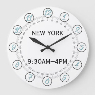 Redondo Grande Reloj de zona horaria
