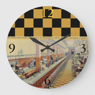 Redondo Grande Reloj del almuerzo más largo de los años 1950 en W