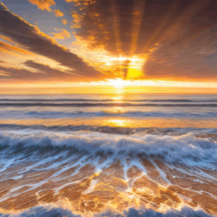 Redondo Grande Reloj del amanecer del Océano Dorado