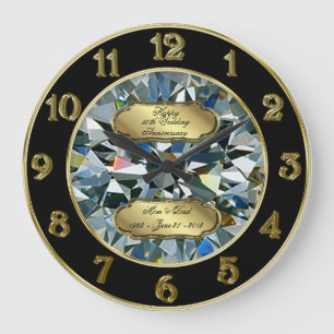 Redondo Grande Reloj del aniversario del Boda de Oro