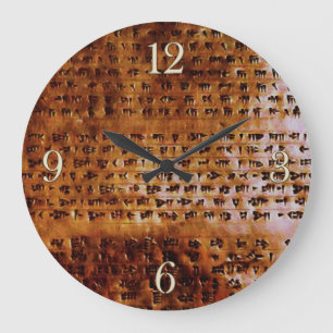 Redondo Grande Reloj del antiguo diseñador de Cuneiformes sumeria
