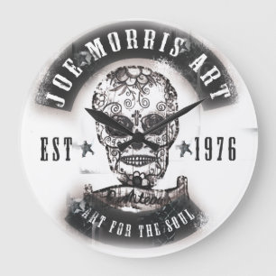 Redondo Grande Reloj del arte de Joe Morris