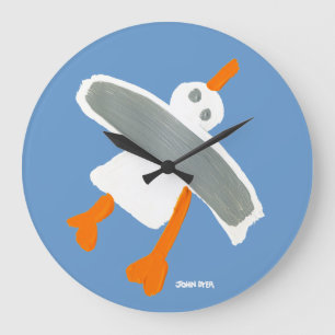 Redondo Grande Reloj del arte: Gaviota el tintóreo de Juan