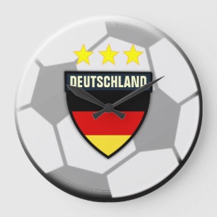 Redondo Grande Reloj del balón de fútbol de Deutschland Alemani