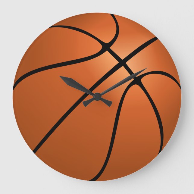 Redondo Grande Reloj del baloncesto (Anverso)