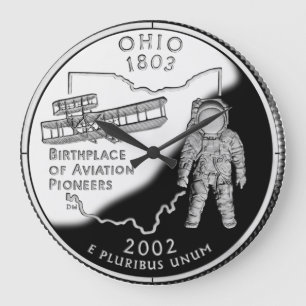 Redondo Grande Reloj del barrio del estado de Faux Ohio