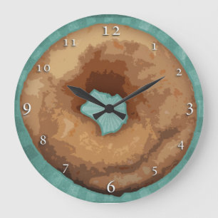 Redondo Grande Reloj del buñuelo: llano o personalizado