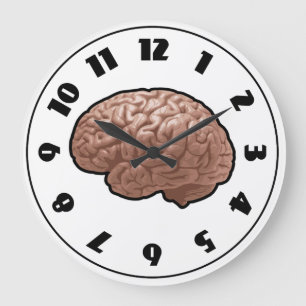Redondo Grande Reloj del cerebro humano