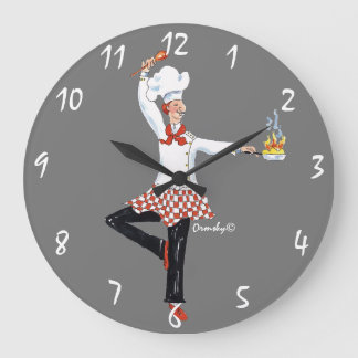 Redondo Grande Reloj del chef