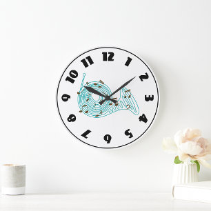 Redondo Grande Reloj del Cuerno Francés