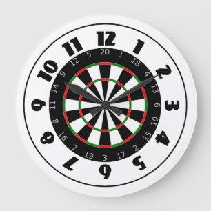 Redondo Grande Reloj del Dartboard