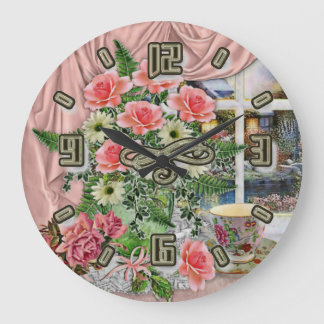 Redondo Grande Reloj del descanso para tomar café