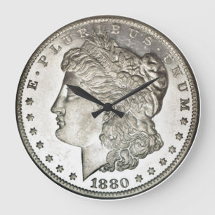 Redondo Grande Reloj del dólar de plata de Morgan sin números