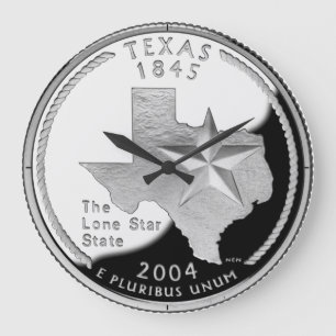 Redondo Grande Reloj del estado de Texas en Faux